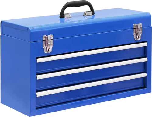 Miniatura 8 de Jack Boss Caja de herramientas de metal de acero de 16 pulgadas, caja organizadora de herramientas portátil duradera con mango de aleación