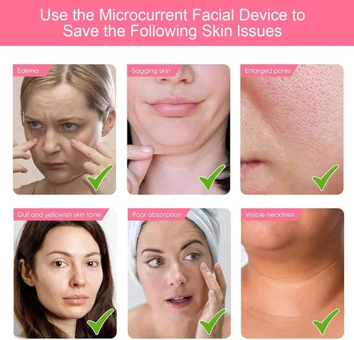 Miniatura 7 de Dispositivo facial de microcorriente, masajeador facial eléctrico, dispositivo facial de microcorriente para cara y cuello, el mejor regalo