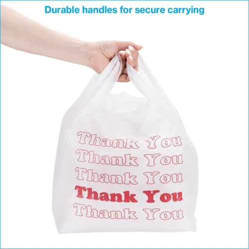 Miniatura 2 de SSWBasics Bolsas de agradecimiento blancas de 1000 – 11 ½ x 6 x 21 pulgadas – Grosor 0.48 mil HDPE – Tamaño estándar de supermercado, perfecto