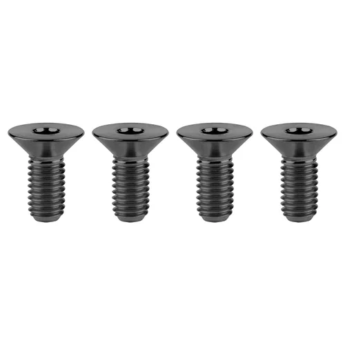 Miniatura 12 de Titanium Ti M5x10 12 15 20 0.984 in cabeza plana avellanada Tornillos hexagonales Tornillos de cabeza plana, paquete de 4 (M5x10mm, Negro)