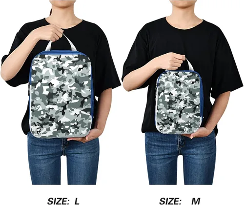 Miniatura 4 de Juego de cubos de embalaje de compresión expandibles de camuflaje, bolsas de almacenamiento extensibles, 3 piezas, ropa sucia separada, resistente