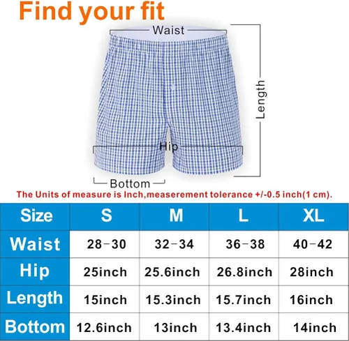 Miniatura 6 de M MOACC Boxers for Men - Men's 100% Cotton Boxer Briefs Underwear Premium Quality Shorts