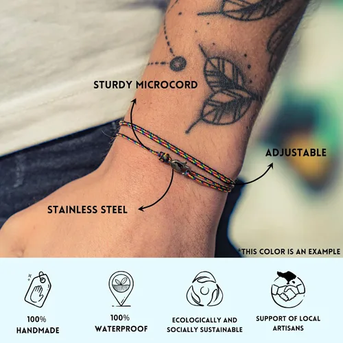 Miniatura 5 de Made by Nami Nautical Rope Bracelet for Men Waterproof & Adjustable Wrap String Bracelets with Snap Hook Gift for Him