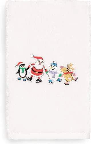 Miniatura 21 de Toalla de mano bordada de lujo 100% algodón turco, racimo de acebo de Navidad