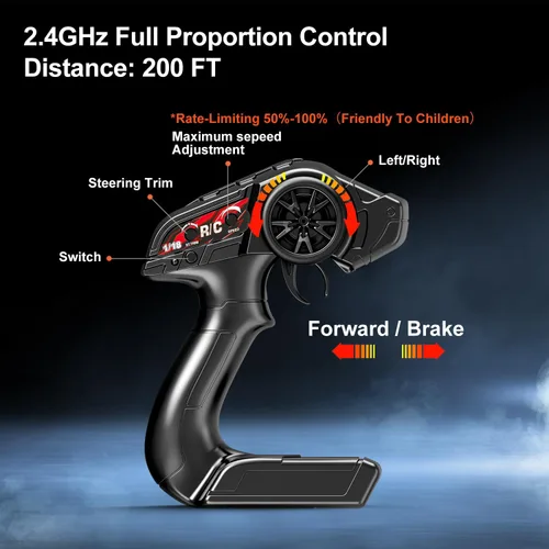 Miniatura 7 de X-TMAGA 1:18 Auto de control remoto todo terreno para adultos y niños (HS18305), 4WD Camión de control remoto todoterreno de alta velocidad de más