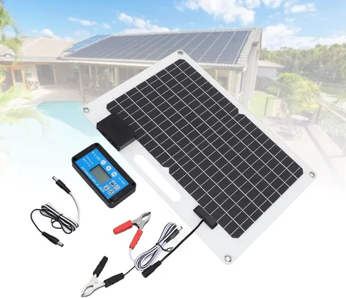 Miniatura 8 de Conjunto de panel solar portátil de 100 W de 18 V, cargadores de panel solar plegables, cargador solar de 12 V 24 V, doble USB, paneles solares a