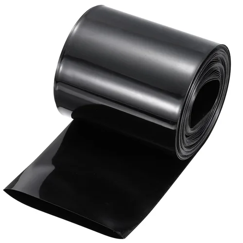Miniatura 62 de MECCANIXITY Envoltura de Batería de PVC Termorretráctil de 127 mm de Diámetro 200 mm Plana 10 Pies (3 metros) Negra con Buena Aislación para Paquete