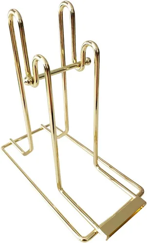 Miniatura 3 de Yuanhe Dispensador de boletos para rifas de latón – 2 soportes de boletos chapados en latón para boletos de un solo rollo y doble rollo
