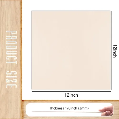 Miniatura 5 de Paquete de 36 hojas de madera de tilo, tablero de madera contrachapada de 1/8 de pulgada sin terminar, madera de 3 mm para corte por láser, tablas