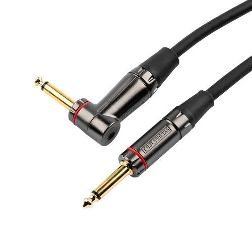 Miniatura 12 de Cableworks By Gator Cases Headliner Series Premium 3 pies recto a ángulo recto cable para instrumentos de guitarra (GCWH-INS-03RA)