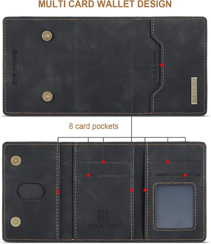 Miniatura 9 de Fundas de cuero tipo cartera para teléfono compatibles con iPhone 14 Pro Max con tarjetero para hombres de 6.7 pulgadas, contraportada desmontable 2