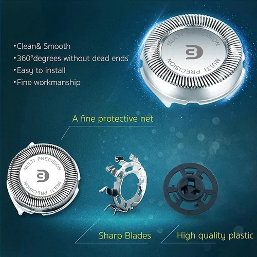 Miniatura 3 de Cuchillas de repuesto SH30 compatibles con Philips Norelco Series 3000, 2000, 1000 y S1560, paquete de 3 piezas