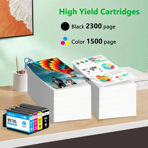 Miniatura 4 de Paquete combinado de cartuchos de tinta 950 XL 951 XL compatibles con OfficeJet Pro 8600 8610 8620 8100 8630 8660 8640 8615 76DW 251DW