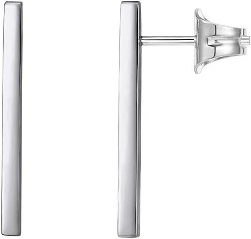 Miniatura 20 de PAVOI Aretes de plata de ley chapados en oro de 14 quilates, delicados aretes de mini barra Aretes de oro para mujer