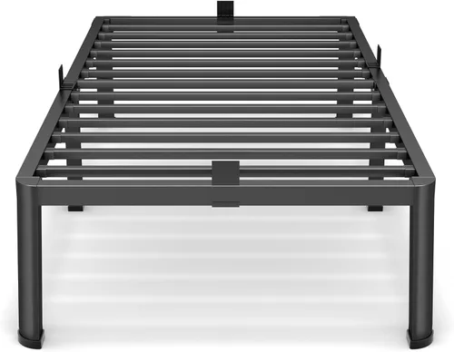 Miniatura 9 de Superay Marco de Cama de Plataforma de Metal Tamaño Twin de 16 Pulgadas con Esquinas Redondas, Espacio de Almacenamiento Debajo del Marco de Cama