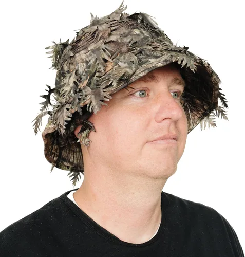 Miniatura 2 de QuikCamo Realtree & Mossy Oak 3D Leafy Camo - Sombrero de cubo para hombres, ciervos, patos y pavos (totalmente ajustable OSFM)