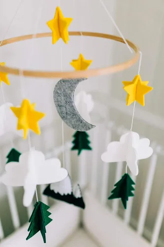 Miniatura 5 de Móvil para cuna de bebé – Móvil colgante de madera para cuna, decoración de guardería para niños y niñas, regalo perfecto para ducha