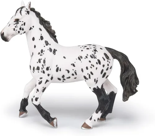 Miniatura 4 de Papo - Figura de caballo Appaloosa negra realista para niños - A partir de 3 años - Colección de caballos y ponis - Juego educativo para montar a