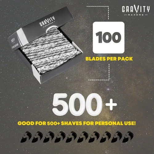 Miniatura 2 de Gravity Razors GRAVITY RAZORS - Cuchillas de afeitar de un solo filo de alta calidad, cuchillas de afeitar de acero sueco para navajas de afeitar