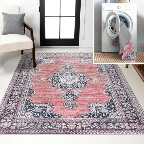 Miniatura 10 de JONATHAN Y Bausch - Alfombra lavable a máquina de 2 x 8 pies, felpilla envejecida y bohemia para sala de estar, dormitorio, cocina, oficina, fácil