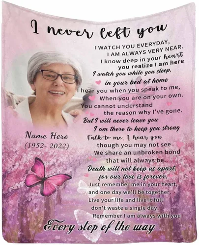 Miniatura 21 de Manta de memoria amorosa personalizada, no Longer be My Side but Forever in My Heart