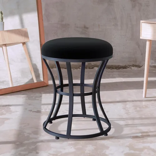 Miniatura 8 de Taburete de tocador pequeño, taburetes de maquillaje para escritorio de tocador, silla de tocador de baño, taburete metálico para sala de estar