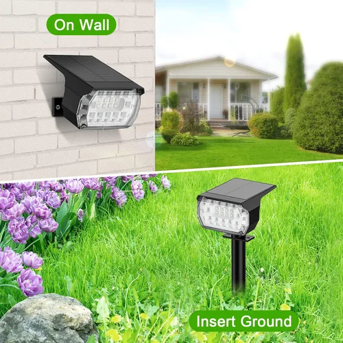 Miniatura 5 de LANSOW Focos solares para exteriores que cambian de color, [7 modos/8 unidades] Focos de paisaje de Navidad, luces solares impermeables