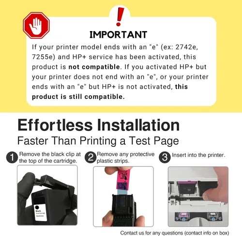 Miniatura 4 de Limeink 1 cartucho de tinta remanufacturado para HP Ink 67 XL para HP 67xl Black Cartridge 67xl Impresora Black Envy 6000 67-1