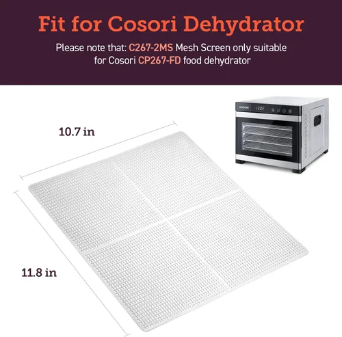 Miniatura 2 de COSORI - Deshidratadora de alimentos (50 recetas), 6 bandejas de acero inoxidable con temporizador digital, control de temperatura, pantalla