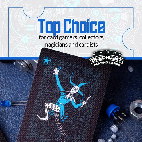 Miniatura 9 de Juego de cartas de Cyberpunk, con e-book gratuito de cartas (idioma español no garantizado), mazo de cartas prémium, cartas de póquer geniales