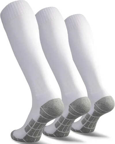 Miniatura 9 de CWVLC - Calcetines de fútbol (1/3/5 pares) calcetines altos hasta la rodilla, para deportes de equipo, para adultos, jóvenes y niños