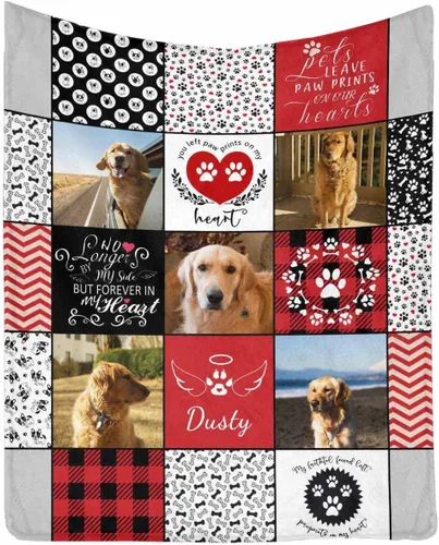 Miniatura 37 de Manta personalizada con foto de perro, mantas con imagen personalizada para amantes de los perros, manta personalizada para regalos con mis propias