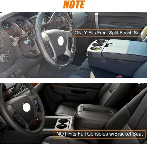 Miniatura 6 de Youxmoto Tapa de consola central 07-14 apta para Chevy Silverado 1500 2500HD 3500/Tahoe/Suburban; funda para reposabrazos para GMC Sierra; Yukon