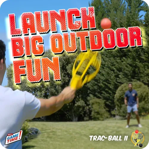 Miniatura 2 de Wham-O Game Time Trac-Ball II. with or Without 2 Rackets. Air Action Balls for Outdoor Play for Kids & Adults of All Ages Original Tracball &