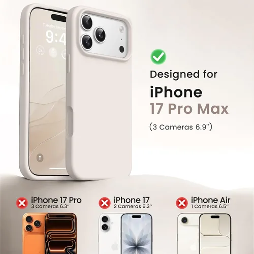 Miniatura 774 de GONEZ Funda de silicona para iPhone 15 Pro Max, compatible con Magsafe, protector de cámara + protector de pantalla, forro de microfibra suave