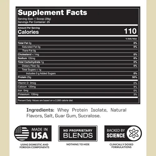 Miniatura 7 de Outwork Nutrition Proteína aislada de suero en polvo, acelera la construcción muscular y la recuperación, baja en lactosa, sin gluten, suplemento
