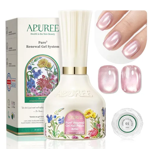 Miniatura 17 de APUREE Esmalte de uñas de gel fortalecedor: ámbar traslúcido Certificado USDA de base biológica Calidad de salón libre de HEMA Esmalte de gel