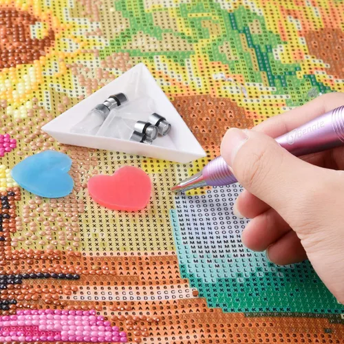 Miniatura 7 de Kits de bolígrafos de pintura de arte de diamantes de metal Benote, herramientas de bolígrafo de diamante con punta roscada, ergonómico, cuadrado