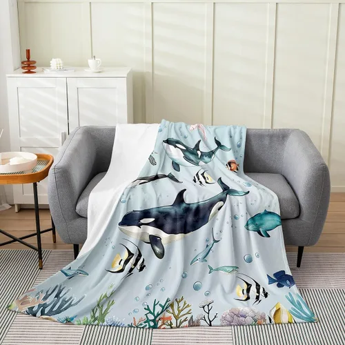 Miniatura 20 de jejeloiu Cute Mushroom Decor Plush Throw Blanket, For Kids Boys Girls 40"x50" Botanical Plants All Season,Bed Blanket Cartoon Mushrooms Flannel