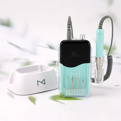 Miniatura 8 de M Mase- Taladro de uñas profesional - Lima de uñas 2 en 1 sin núcleo - Eléctrica, inalámbrica, 35000 RPM, pantalla HD, taladro eléctrico de uñas