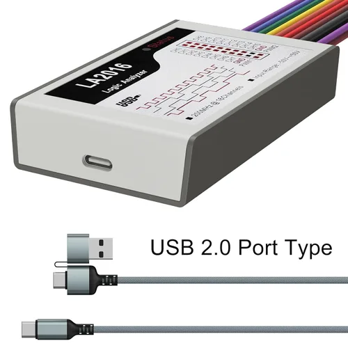 Miniatura 6 de Analizador Lógico USB LA2016 16 Canales 200MHz 1G Memoria con Software PC en Inglés Portátil de Alta Velocidad Soporta I2C SPI CAN UART para Windows