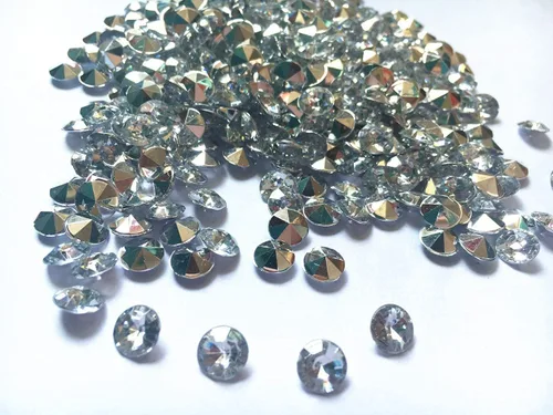 Miniatura 5 de Liying 1000 piezas de diamantes acrílicos de 0.315 in, confeti de mesa de diamantes redondos de imitación, gemas del tesoro para dispersos de mesa