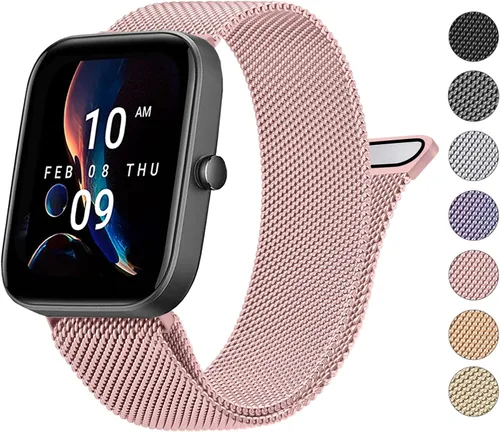 Miniatura 9 de Wanme Bandas de metal para Amazfit GTS 4 / GTS 4 Mini / GTS 3 / GTS 2 / GTS 2e / GTS 2 mini, correa de repuesto de acero inoxidable de liberación
