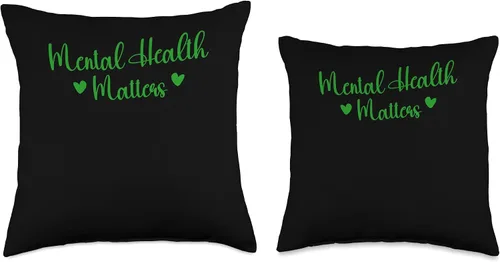 Miniatura 3 de Mental Health Awareness Matters Green Ribbon Throw Pillow