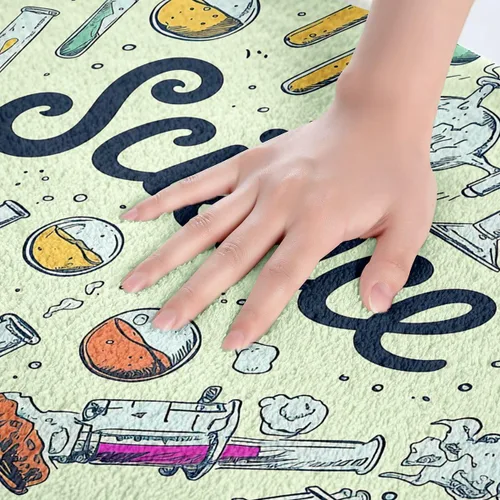 Miniatura 3 de Erosebridal Alfombras con temática científica para niños y niñas, tapete de baño con fórmula científica para el regreso a la escuela, estilo Multi 1