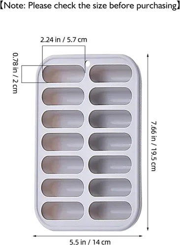 Miniatura 3 de DOITOOL Bandeja de silicona para cubitos de hielo de 7.67 x 5.51 x 1.10 pulgadas, molde cilíndrico de hielo multiusos para molde de salchichas