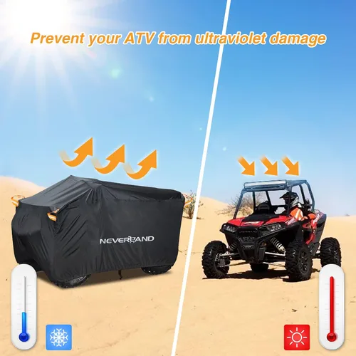 Miniatura 9 de NEVERLAND Cubierta para ATV Impermeable de Servicio Pesado Cubierta para Vehículo de 4 Ruedas Cubierta para Quad Resistente a Todas las Condiciones