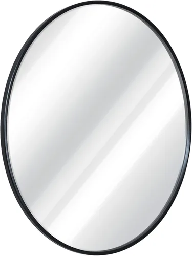 Miniatura 8 de HBCY Creations Espejo redondo negro de 24 pulgadas, espejo de pared para entrada, baño, sala de estar y más, espejo minimalista moderno para diseño