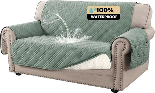 Miniatura 24 de PrinceDeco - Funda para sofá reclinable 100% impermeable, funda para sofá para sala, protector de muebles resistente al agua con correas elásticas