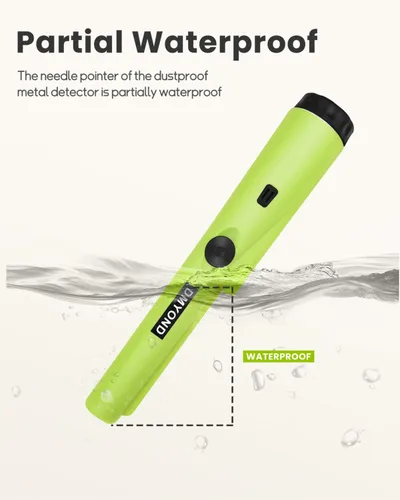 Miniatura 7 de Detector de metales de Dmtraer Pinpointer, impermeable profesional con batería de 9V High Sensitivity 360° Detection Handheld Pin Pointer Wand